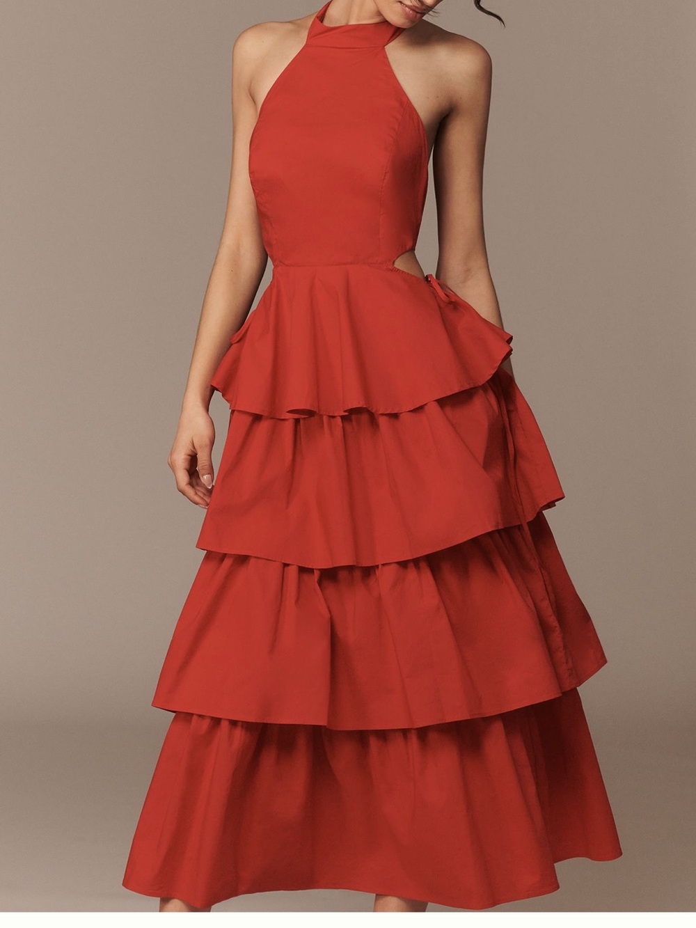 Endless Rose Red Tiered Ruffle Maxi Dress